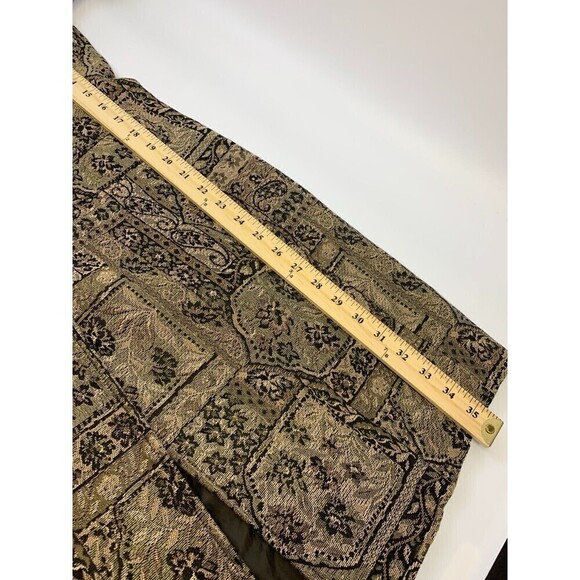 Newport News Brocade Jacquard Button Jacket Vintage Pea Coat Mid Length Women 12 - Picture 12 of 12